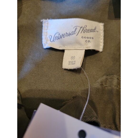 NWT Universal Thread Women's Short Sleeve Olive Green Romper, Size 00 - Picture 4 of 6